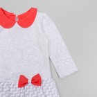 Платье для девочки, рост 104 (28) см, цвет серый/коралловый И-021 (1 - Фото 4
