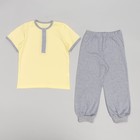 Пижама для мальчика, рост 116 (30) см, цвет жёлтый/серый К-073 (1 - Фото 1