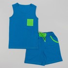 Комплект для мальчика, рост 110 (30) см, цвет бирюзовый/зеленый К-078 - Фото 1