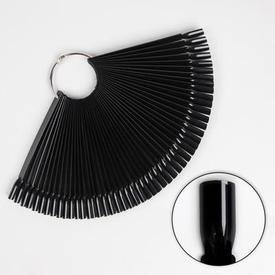 Палитра для лаков на кольце, 50 ногтей, цвет чёрный