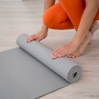 Коврик для йоги 173 × 61 × 0,6 см, цвет серый - Фото 3