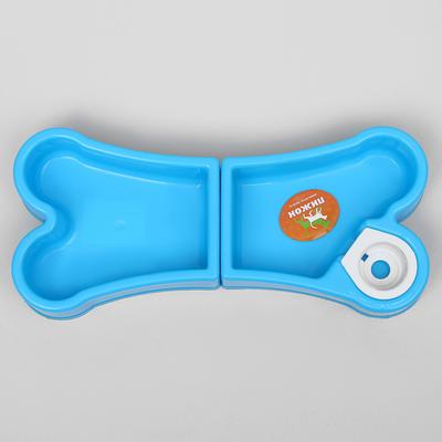 Миска двойная разделяющаяся "Объединение" под бутылку, 26х11,5х4,5 см, микс