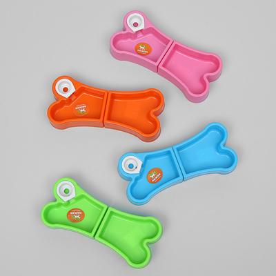 Миска двойная разделяющаяся "Объединение" под бутылку, 26х11,5х4,5 см, микс