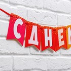 Гирлянда на ленте «С днем рождения!», радужная, длина 215 см - Фото 4