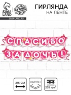Гирлянда на ленте «Спасибо за дочь!», длина 215 см - Фото 1