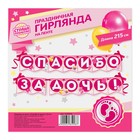 Гирлянда на ленте «Спасибо за дочь!», длина 215 см - Фото 3
