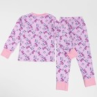 Пижама для девочки I MY DOG, рост 92 см, цвет розовый микс - Фото 2