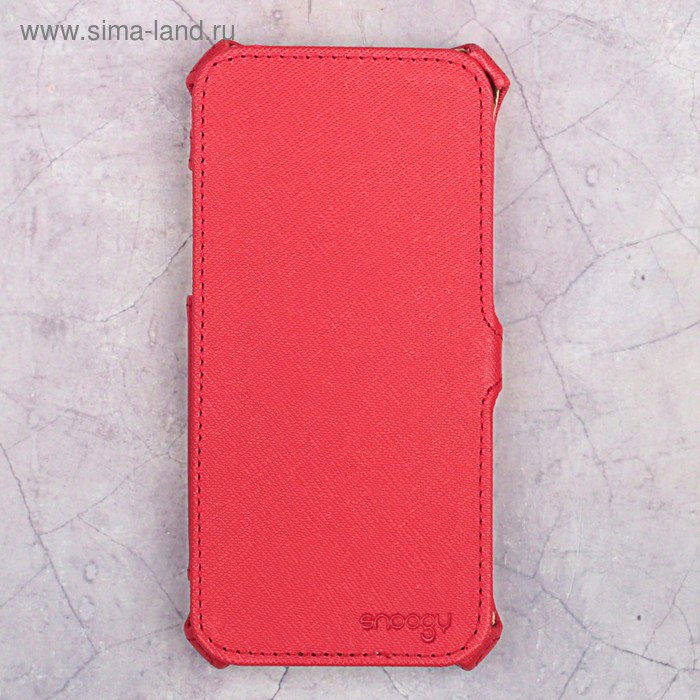 Чехол-книжка Snoogy для iPhone 7, иск. кожа, Красный - Фото 1