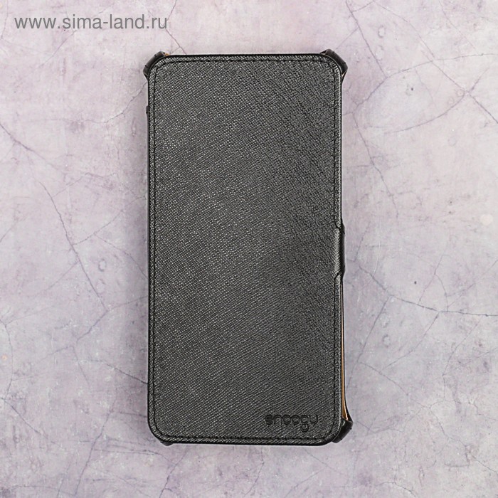 Чехол-книжка Snoogy для Xiaomi Redmi Note 4X, иск. кожа, Черный - Фото 1