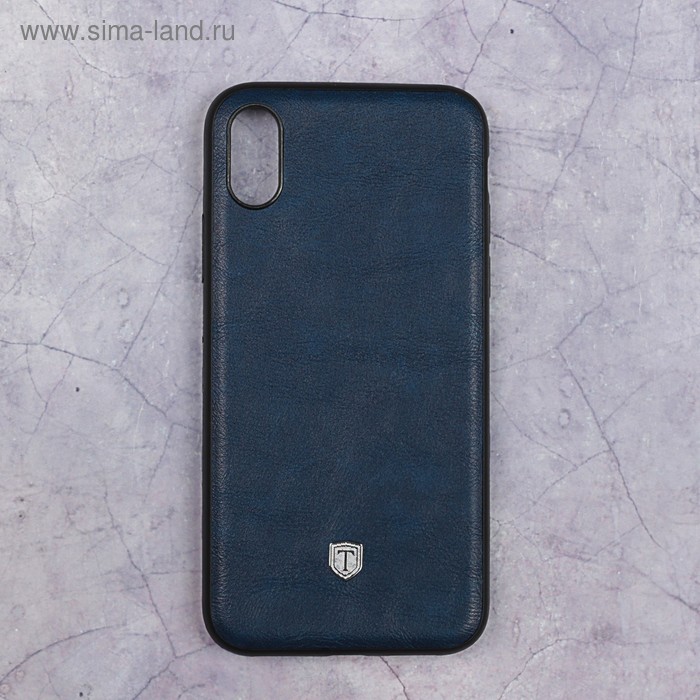 Чехол Activ T Leather для Apple iPhone X, синий - Фото 1