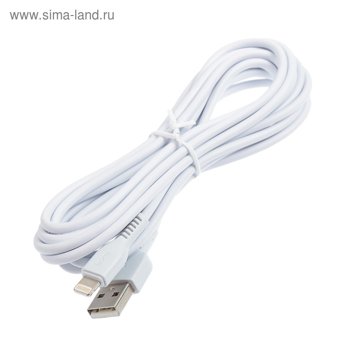 Кабель Hoco, X20 Starlight Glare, Lightning - USB, 2.4 А, 3 м, белый - Фото 1