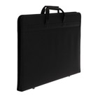 Папка для чертежей и рисунков для художников А3, 470 х 350 х 40 мм, с ручками, каркасная, текстильная, "Вдохновение" 1B3, внутренний карман, чёрная - Фото 2