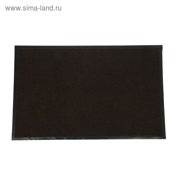 Коврик придверный влаговпитывающий «Моно», 80×120 см, цвет коричневый - Фото 1