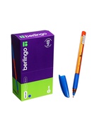 Ручка шариковая Berlingo. Skyline, светло-синий стержень, игольчатый узел 0.7 мм, резиновый упор - Фото 1