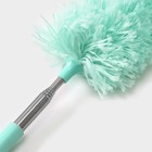 Щётка для уборки Доляна, телескопическая ручка 34,5-82 см, цвет бирюзовый - Фото 3