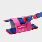 Щётка для окон Доляна, фиксатор, стальная телескопическая ручка, длина 55(83) см, водосгон силикон 18 см, насадка велюр 18×8 см - Фото 10