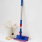 Щётка для окон Доляна, фиксатор, стальная телескопическая ручка, длина 55(83) см, водосгон силикон 18 см, насадка велюр 18×8 см - Фото 9