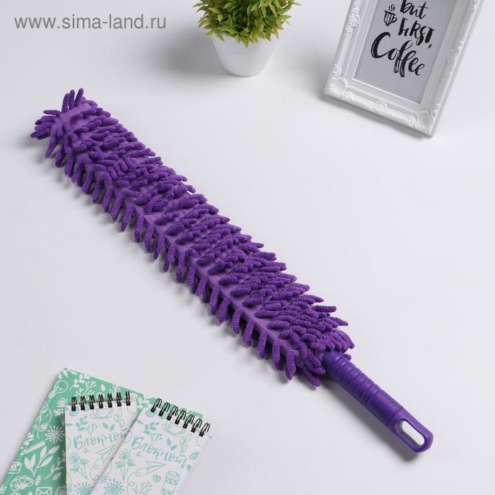 Щётка для уборки гибкая, 57×6 см, двусторонняя букля, МИКС - Фото 1