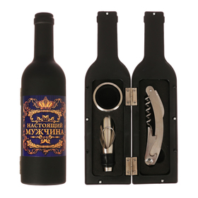 Подарочный набор для вина "Настоящему мужчине", 23 х 6 см