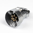 Соединитель для электропроводки прицепа, розетка и вилка, 7 контактов, металл - Фото 2