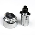 Соединитель для электропроводки прицепа, розетка и вилка, 7 контактов, металл - Фото 3