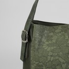 Сумка женская "Кружева", отдел на молнии, наружный карман, цвет зелёный - Фото 4