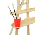 Мольберт тип «Лира» 175×62 см, (полка 60×12 см, с двумя подстаканниками), с бегунком, неокрашенное дерево, Calligrata №7 - Фото 3