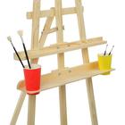 Мольберт тип «Лира» 175×62 см, (полка 60×12 см, с двумя подстаканниками), с бегунком, неокрашенное дерево, Calligrata №7 - Фото 5