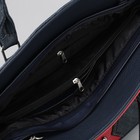 Сумка женская, 1 отдел на молнии, наружный карман, длинный ремень, цвет белый/синий/красный - Фото 5