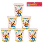 Набор бумажных стаканов "Веселый смайл", 225 мл (6 шт.) - Фото 2