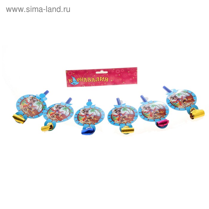 Язычок-кругляш "Пират" набор 6 шт., d=7 см - Фото 1