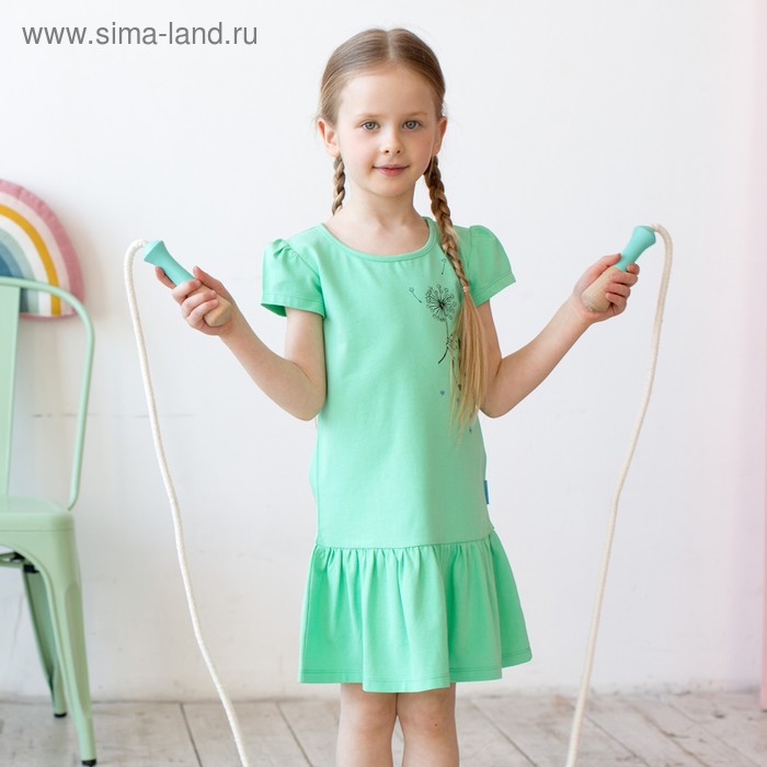 Платье для девочки, рост 110 см, цвет зелёный 121-331-12 - Фото 1