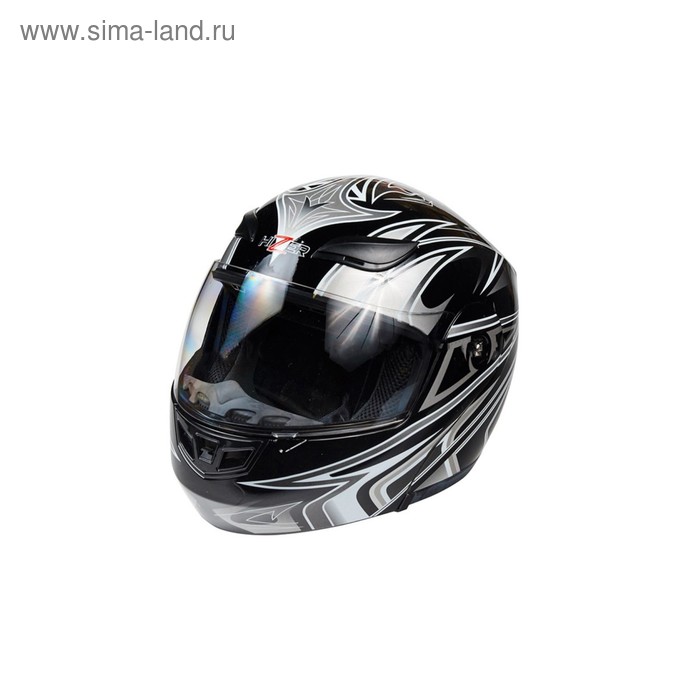 Шлем HIZER 620-6, размер M, черно/серый - Фото 1