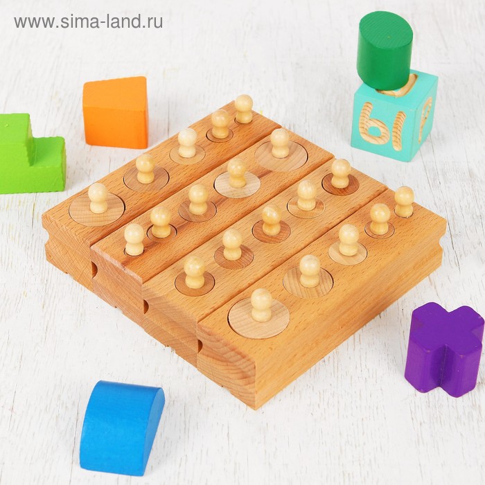 Развивающая игрушка «Цилиндры. Больше - меньше», набор - Фото 1