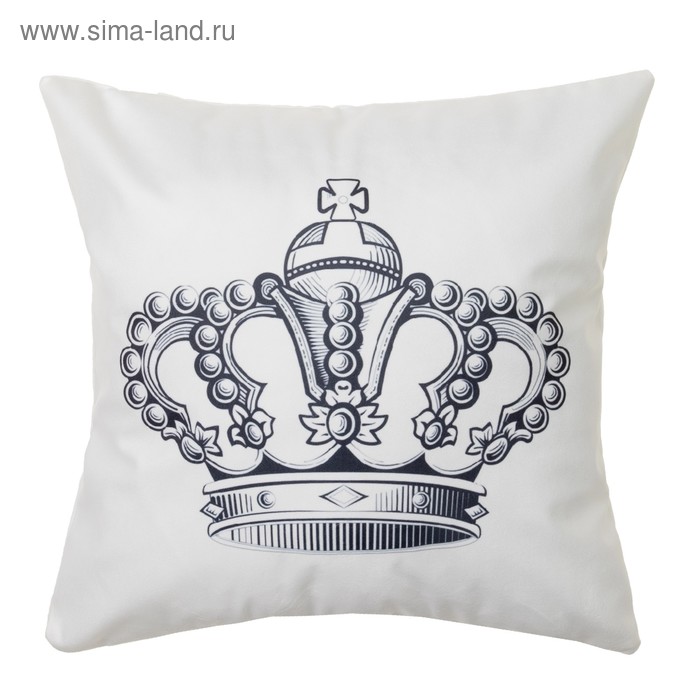 Наволочка декоративная "Корона", белая, 40 х 40 см, 100 % п/э - Фото 1
