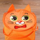 Корзина для хранения игрушек «Котик», с ручками и крышкой, 33 х 43 см - Фото 5