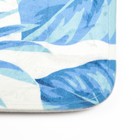 Коврик для ванны 50х80 см "Листья" цвет синий - Фото 2