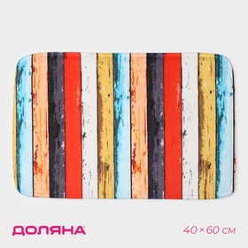Коврик для ванной Доляна «Цветное дерево», 40×60 см