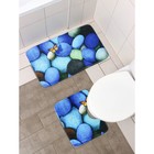 Набор ковриков для ванной и туалета Доляна «Камни», 2 шт, 38×45, 43×73 см - фото 2534007