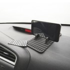 Коврик противоскользящий с подставкой под телефон и номером телефона, черный - Фото 1