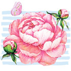 Термонаклейка для взрослых «Пионы», 14 х 14 см - Фото 2