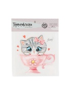 Термонаклейка для декорирования текстильных изделий детская «Мяу Мяу!», 14 х 14 см - Фото 1