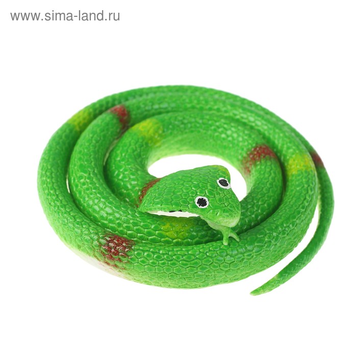 Прикол резиновая "Кобра" 70 см, цвет темно-зеленый - Фото 1