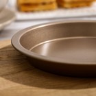 Форма для выпечки Доляна «Золото», 16×2,5 см, антипригарное покрытие, цвет коричневый - Фото 3