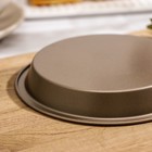 Форма для выпечки Доляна «Золото», 16×2,5 см, антипригарное покрытие, цвет коричневый - Фото 4