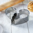 Набор форм для вырезания печенья Доляна «Половинки», 2 шт, 12×10×4 см, цвет хромированный - Фото 5