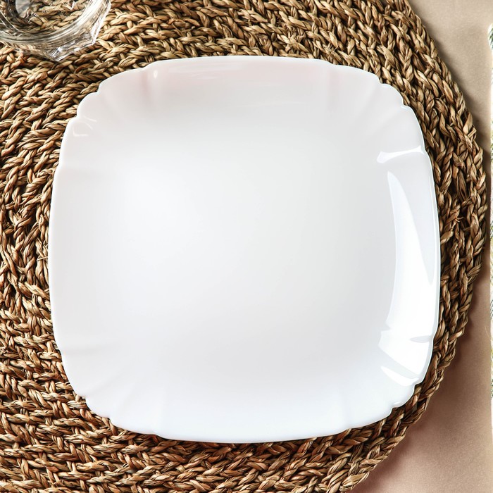 Тарелка десертная Luminarc Lotusia, d=20,5 см, стеклокерамика, цвет белый - Фото 1