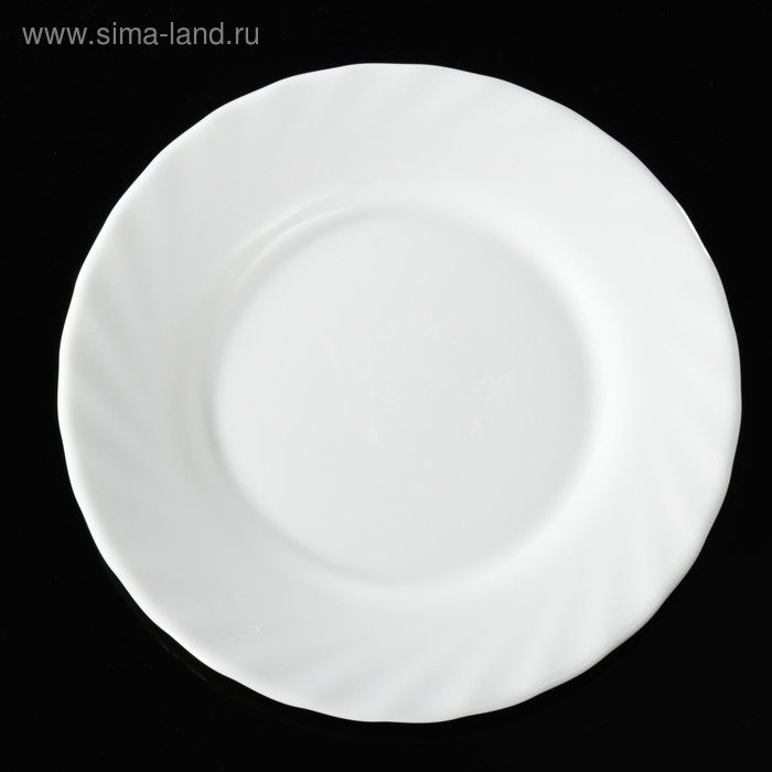 Тарелка десертная Trianon, d=15,5 см, стеклокерамика, цвет белый - Фото 1