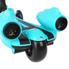 Самокат стальной FL-818, колёса PU d=120 мм, ABEC 7, свет,звук, имитация дыма, цвет голубой - Фото 4