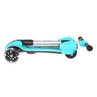 Самокат стальной FL-818, колёса PU d=120 мм, ABEC 7, свет,звук, имитация дыма, цвет голубой - Фото 10